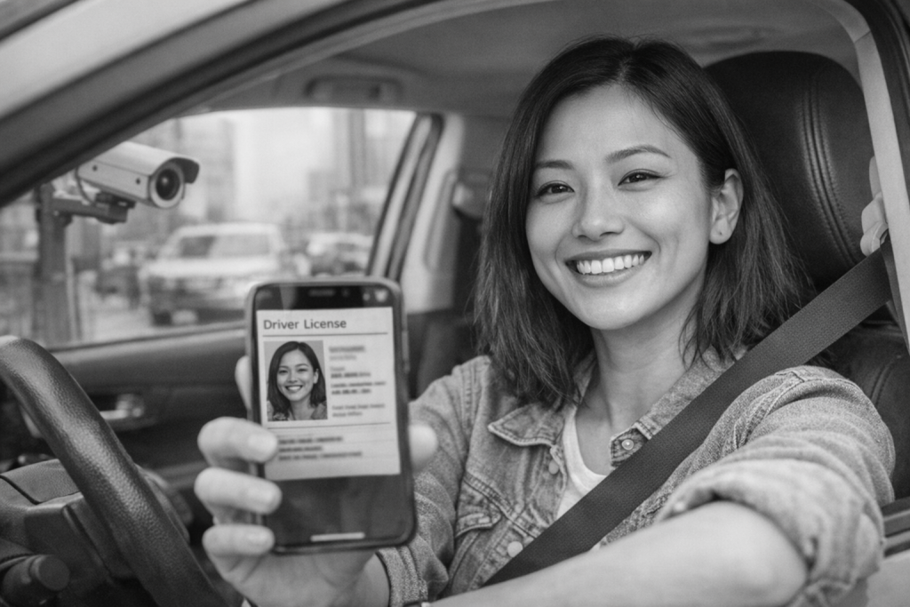 your licence is a selfie on your phone