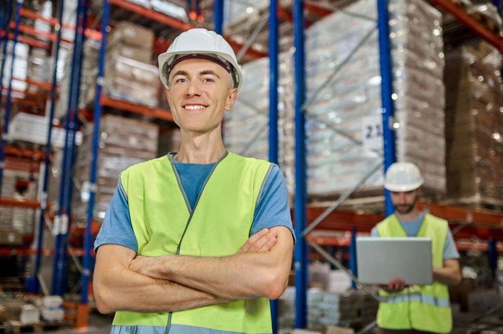 Someone working in logistics after getting recruited